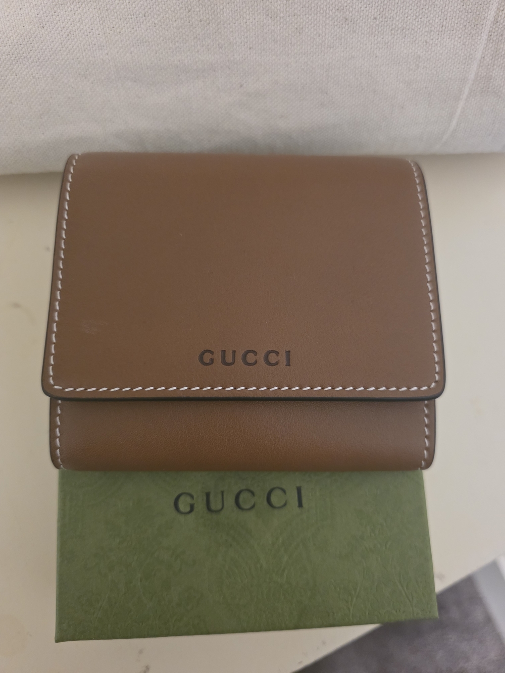 Gucci Brown Leather Wallet - GUCCI Logo